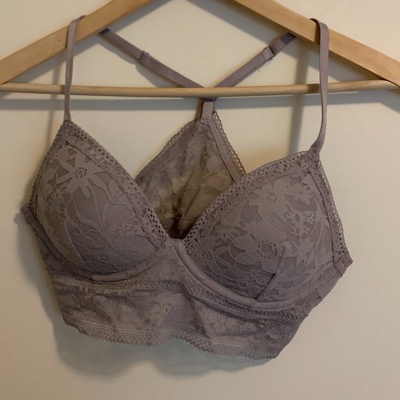 Victoria's Secret Other - Victoria Secret Gray Lace Bralette Brassiere - Medium